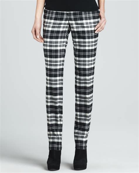 michael kors plaid skinny pants|Michael Kors jogger pants women.